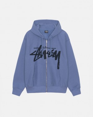 Stussy Venus Zip Hood Mikiny Panske Kráľovská Modrá Modre Slovensko | EFX-9617