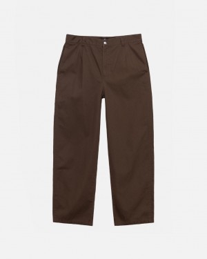 Stussy Workgear Trouser Twill Nohavice Damske Hnede Slovensko | XPD-6592