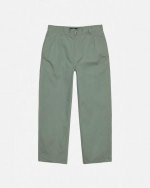 Stussy Workgear Trouser Twill Nohavice Panske Zelene Slovensko | BDK-9914